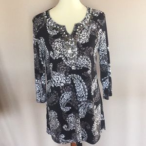Style & Co women black and white tunic in M